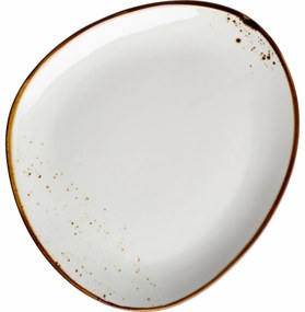 Mäser Owalny talerz Pintar White brązowe kropki 26x 23 cm, S