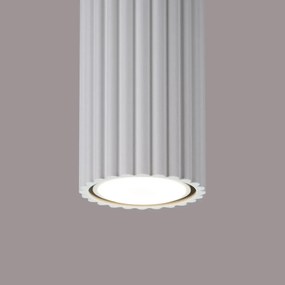 Plafon KARBON 60 biały ryflowany SOLLUX  LIGHTING