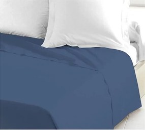 Płaska prześcieradło 240 x 300 cm 100% bawełna Niebieski