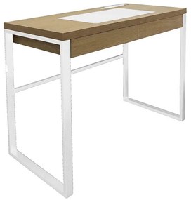 Białe skandynawskie biurko z szufladami 100 cm - Mimos
