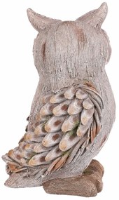 Ozdoba ogrodowa Sowa, szary, 24 x 22 x 40 cm
