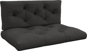 Outsunny Poduszka do Siedzenia Poduszki do Siedziska, Z Poduszki z Guzikami, 120 x 80 x 12 cm, Szary