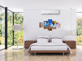 Obraz - Balony na ogrzane powietrze, Kapadocja, Turcja. (125x70 cm)