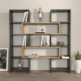 Biblioteczka Poyraz Black and Oak