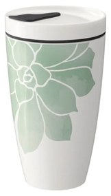 Zielono-biały porcelanowy kubek podróżny Villeroy &amp; Boch Like To Go, 350 ml