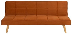 Ceglasta rozkładana sofa z tkaniny szenilowej 175 cm – Ixia
