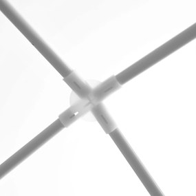 Outsunny Pawilon Ogrodowy Imprezowy Pawilon Pawilon Ogród Festiwalowy Namiot System Klikający 90 g/m² PE-Plachta Stal Biały 2,7 x 2,7 m