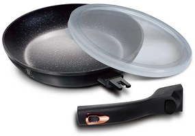 Czarna patelnia z odpinaną rączką 28 cm W3-A30