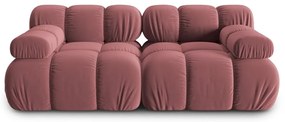 Różowa aksamitna sofa 188 cm Bellis – Micadoni Home