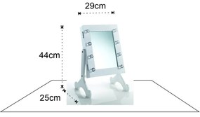 Lustro z oświetleniem kosmetyczne 29x44 cm Coffer Lux LED – Tomasucci