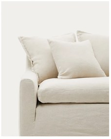 Beżowa lniana sofa 230 cm Zenira – Kave Home