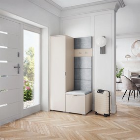 Masseno Garderoba LORI 95/181/51 cm Nowoczesna Szafa do Przedpokoju Kaszmir