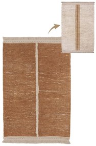 Ceglasto-beżowy bawełniany dywan 170x240 cm Duetto Toffee – Lorena Canals