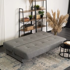 Sofa z Funkcją Spania ARUBA Wersalka Rozkładana Dwuosobowa Szara Nowoczesna do Salonu