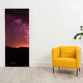 Fototapeta na drzwi - Różowa Droga Mleczna (95x205cm)