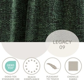 Ciemnozielony rozkładany/ze schowkiem narożnik z tkaniny szenilowej (prawostronny/z szezlongiem) Velto – Maison de Rêve