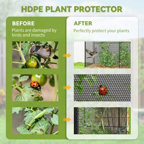 Outsunny Klatka na owoce, siatka ochronna z drzwiami na zamek błyskawiczny, ochrona przed ptakami, owadami i małymi zwierzętami, czarna | Aosom PL