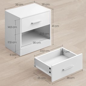 Klasyczna szafka nocna 39x27.6x41 cm