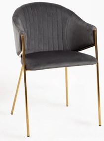 Eleganckie aksamitne krzeso