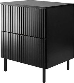 Szafka pod umywalkę, Czarny, 60 x 77 x 46 cm, uchwyt czarny, nóżki czarne + Blat