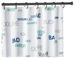 Czarny drążek teleskopowy na zasłonę prysznicową Wenko Shower Curtain Rod, 70x115 cm