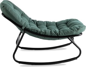Fotel Bujany Ogrodowy AURORA na Płozach Zielony Nowoczesny
