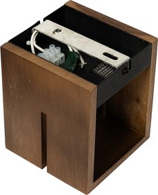 Rustykalna lampa ścienna z drewna orzechowego 9,7 - Transfer Groove