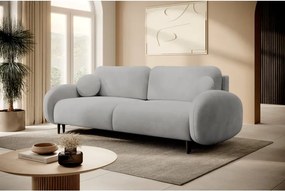 Sofa SOFT z funkcja spania i pojemnikiem JASNY SZARY RUN AGAIN 80