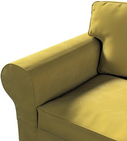 Pokrowiec na sofę Ektorp 2-osobową rozkładaną, model po 2012 kolor zielony tkanina połyskliwa, welwetowa