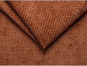 Ceglasty narożnik z tkaniny szenilowej (prawostronny/z szezlongiem) Lupine – Micadoni