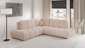 Masseno Narożnik DUCA z funkcją spania i pojemnikiem na pościel Narozniki L, Rozkładana sofa - Pomarańczowy, CURIO 60