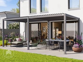 PRIMEYARD 3x6m Pergola Premium, lamelowa, szaroperłowy - (400110)