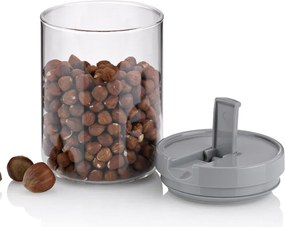 Kela Pojemnik ARIK szkło 900 ml, szary, 0,9 l