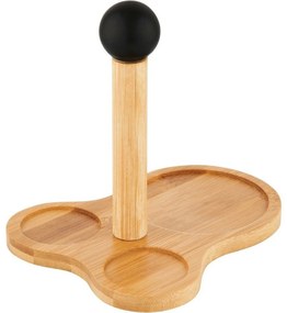 Florina Zestaw cukiernica, solniczka i pieprzniczka na bambusowej podstawce Adria, czarny