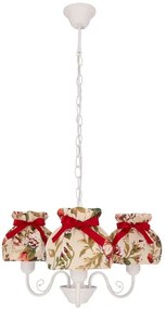 Metalowy żyrandol z 3 kwiatowymi abażurami - Z081 H2-C39