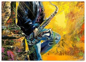 Obraz saksofonisty (70x50 cm)