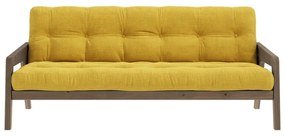 Żółta sztruksowa rozkładana sofa 204 cm Grab – Karup Design