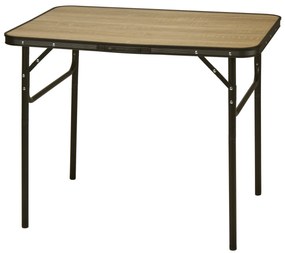 Stolik kempingowy z motywem drewna, składany, 90 x 60 x 30 cm