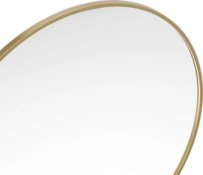 Lustro okrągłe ścienne dużych rozmiarów z metalu - śr. 150 cm - Złoty - RONDIA