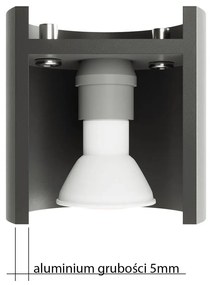 Plafon ORBIS 1 antracyt SOLLUX  LIGHTING