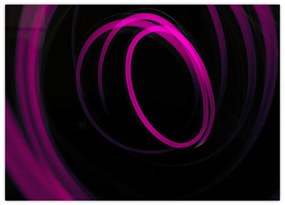 Obraz na szkle - fioletowe kreski (70x50 cm)