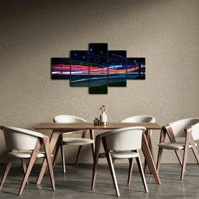 Obraz miasto nocą (125x70 cm)