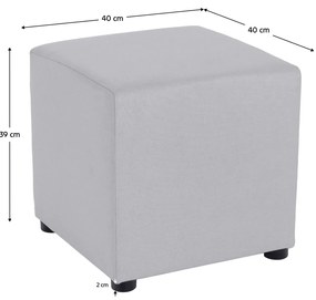 Taboret REGOR, jasnoszary