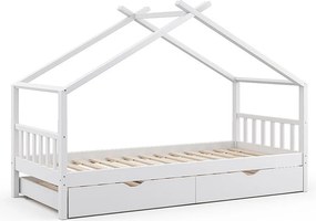 Łóżko domowe biały 208x97x148 design