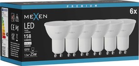 Mexen Nova 6x żarówka LED GU10, 1,5W, Neutralna - 4000K, 158 lm - L107-GU10-0140-01x06