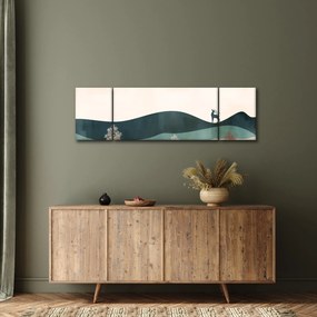 Obraz - Ilustrowany krajobraz (170x50 cm)