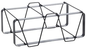 Czarny metalowy regał na wino liczba butelek 2 30x12x12 cm Cin – Tomasucci