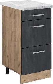 Szafka dolna do kuchni czarny beton 40x60x81.6 r-line