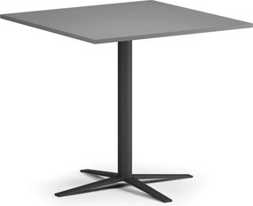Stolik kawowy AURA, 60x60 cm, czarna podstawa, grafit