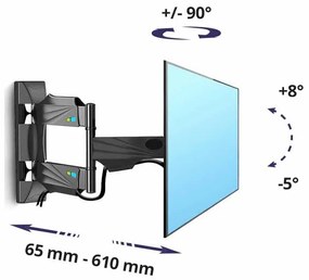 Regulowany uchwyt na telewizor 32" - 55"